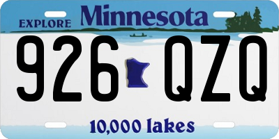 MN license plate 926QZQ