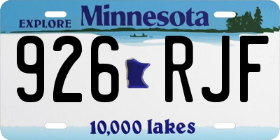 MN license plate 926RJF
