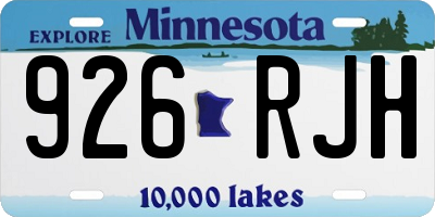 MN license plate 926RJH