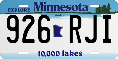 MN license plate 926RJI