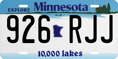 MN license plate 926RJJ