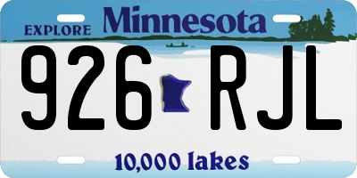 MN license plate 926RJL