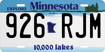MN license plate 926RJM
