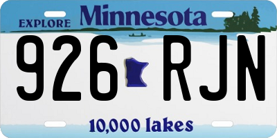 MN license plate 926RJN