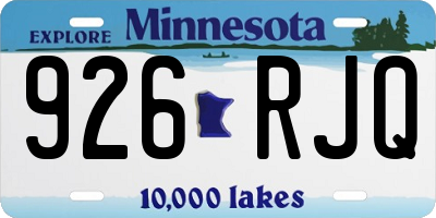 MN license plate 926RJQ