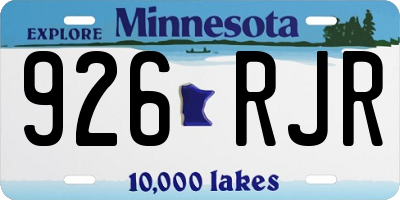 MN license plate 926RJR