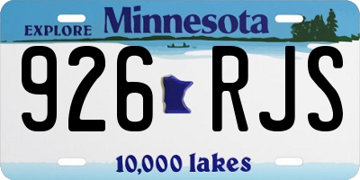MN license plate 926RJS