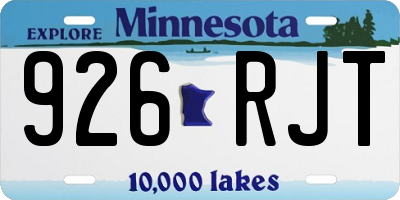 MN license plate 926RJT
