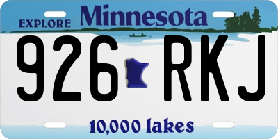 MN license plate 926RKJ