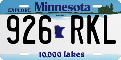 MN license plate 926RKL