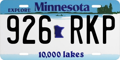 MN license plate 926RKP