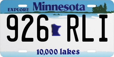 MN license plate 926RLI