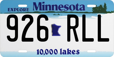 MN license plate 926RLL