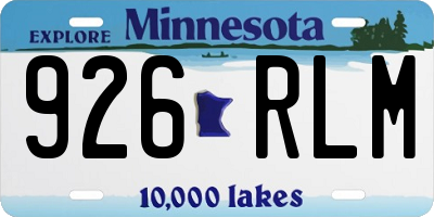 MN license plate 926RLM