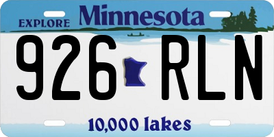 MN license plate 926RLN