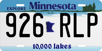 MN license plate 926RLP
