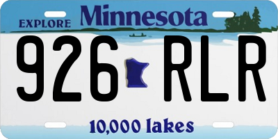 MN license plate 926RLR