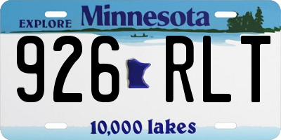 MN license plate 926RLT