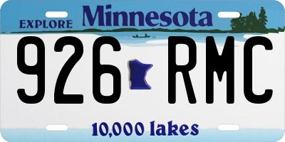 MN license plate 926RMC