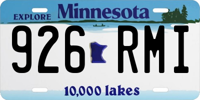 MN license plate 926RMI