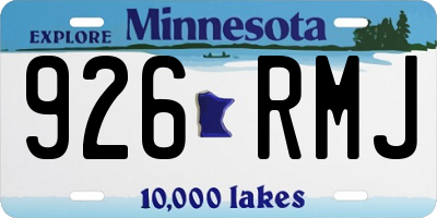 MN license plate 926RMJ