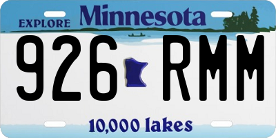 MN license plate 926RMM