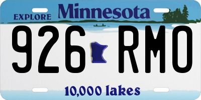 MN license plate 926RMO