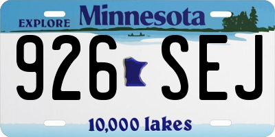 MN license plate 926SEJ