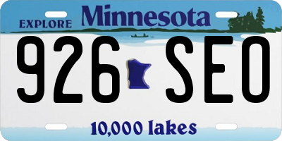 MN license plate 926SEO