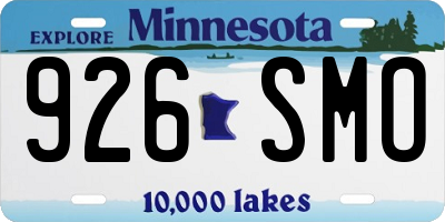 MN license plate 926SMO