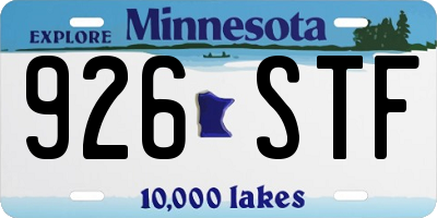 MN license plate 926STF