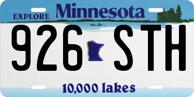 MN license plate 926STH
