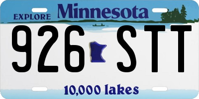 MN license plate 926STT