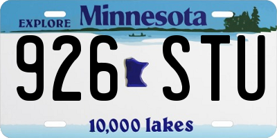 MN license plate 926STU