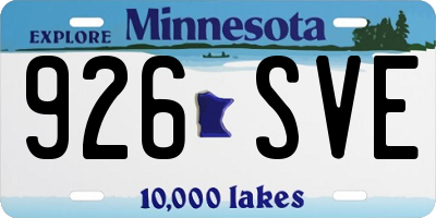 MN license plate 926SVE