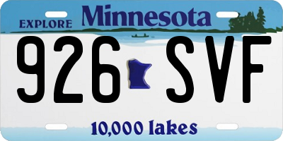 MN license plate 926SVF