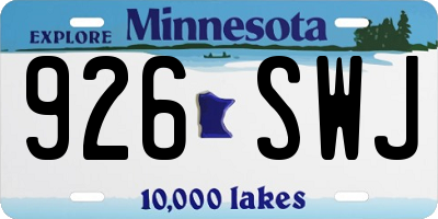 MN license plate 926SWJ
