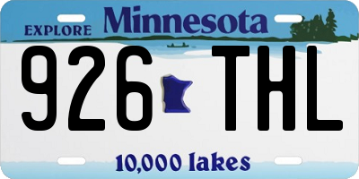 MN license plate 926THL