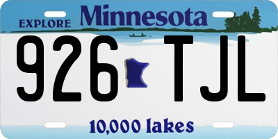 MN license plate 926TJL