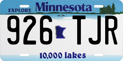 MN license plate 926TJR