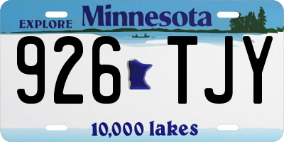 MN license plate 926TJY