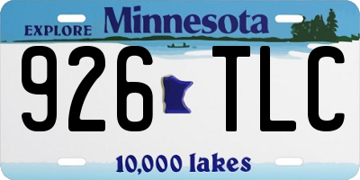 MN license plate 926TLC