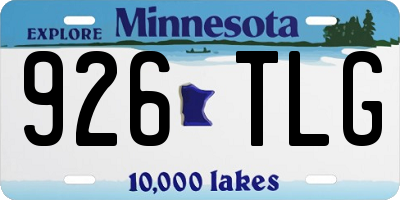 MN license plate 926TLG