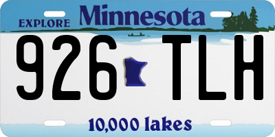 MN license plate 926TLH
