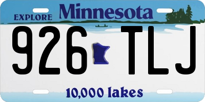 MN license plate 926TLJ