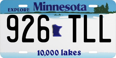 MN license plate 926TLL