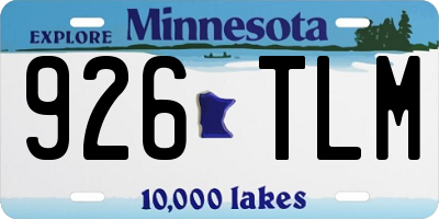 MN license plate 926TLM