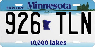 MN license plate 926TLN