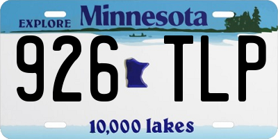 MN license plate 926TLP