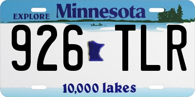 MN license plate 926TLR